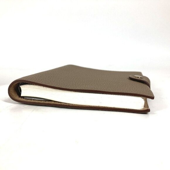 HERMES Notebook cover Yuris PM stationery Taurillon Clemence Etoupe gray - Picture 3 of 16